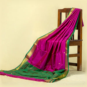 Unstitched Pink Nauvari Saree – Soft Pastel Tailor Material