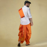 Readymade Orange Dhoti & Uparna