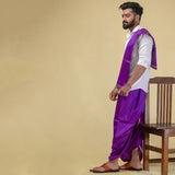 Readymade Purple Dhoti & Uparna