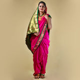 Readymade Fuchsia Nauwari Saree