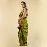 Readymade Mehandi Green Nauwari Saree
