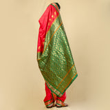 Readymade Orange Nauwari Saree