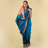 Readymade Peacock Green Nauwari Saree