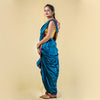 Unstitched Peacock Green Nauwari Saree – Regal Unstitched Fabric