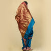 Unstitched Peacock Green Nauwari Saree – Regal Unstitched Fabric