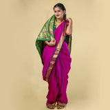 Unstitched Pink Nauwari Saree