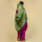 Readymade Pink Nauwari Saree