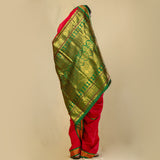 Readymade Red Nauwari Saree