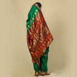 Unstitched Sea Green Nauwari Saree