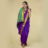 Unstitched Magenta Nauvari Saree