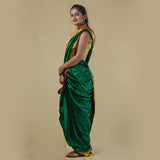 Unstitched Sea Green Nauvari Saree