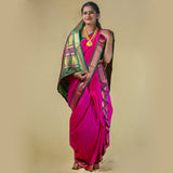 Readymade Fuchsia Nauwari Saree by Kalapuri