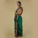 Readymade Green Nauwari Saree by Kalapuri