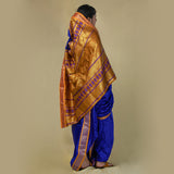 Readymade Ink Blue Nauwari Saree