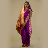 Readymade Magenta Nauwari Saree by Kalapuri