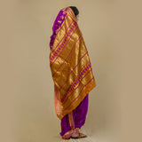 Readymade Magenta Nauwari Saree by Kalapuri