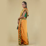 Readymade Mustard Nauwari Saree by Kalapuri