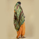 Readymade Mustard Nauwari Saree by Kalapuri