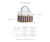Lid-top short (half) basket size chart – M to XL dimensions in inches and cm