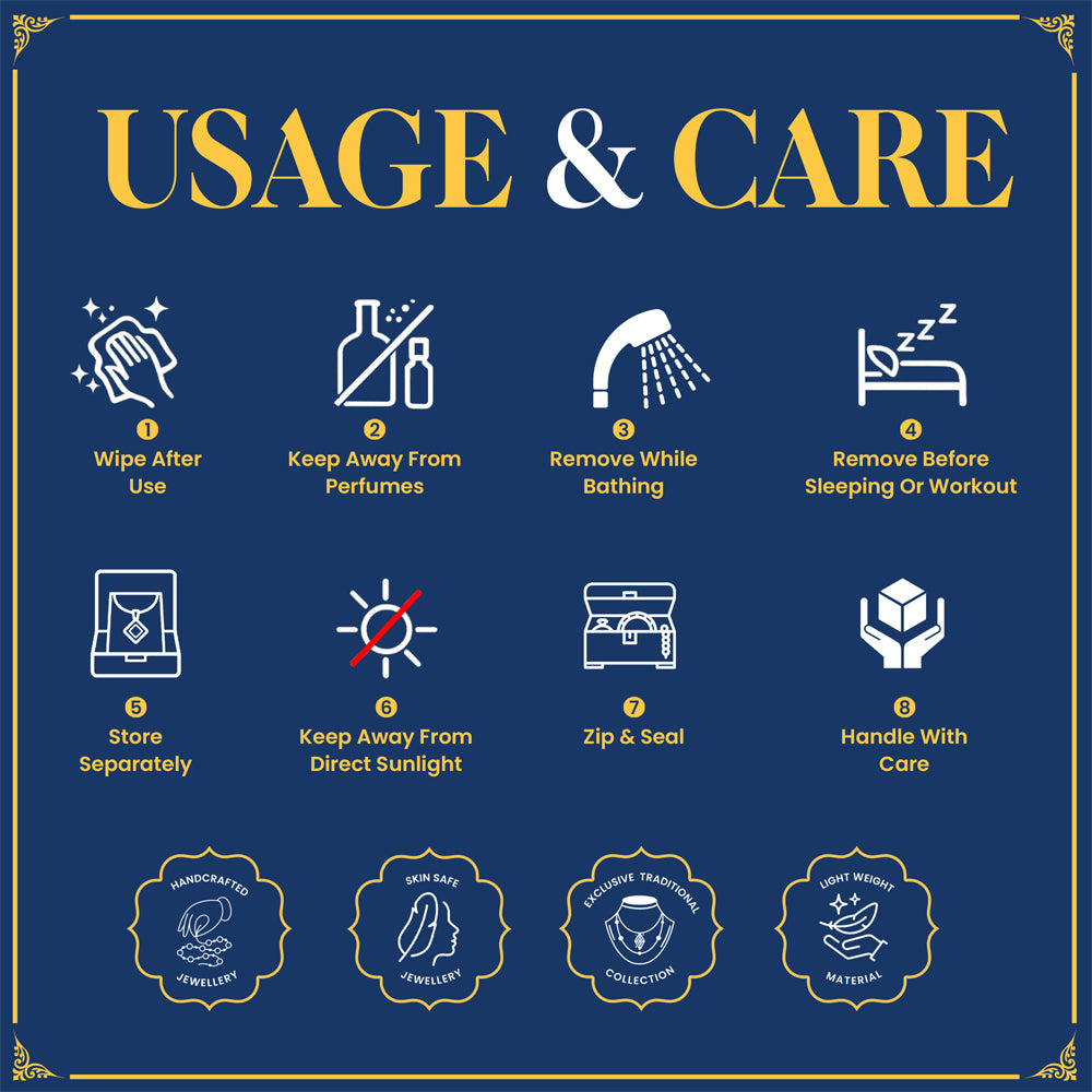 Kalapuri jewellery usage and care guide