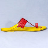 Kolhapuri Footwear Frenzy: Get Funky With Yellow-Red Colors