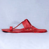 Women's Genuine Leather Kolhapuri Chappal -  Footwear Frenzy: Get Funky With Colors