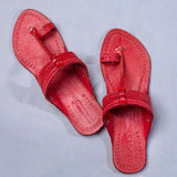 Women's Genuine Leather Kolhapuri Chappal -  Footwear Frenzy: Get Funky With Colors