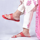 Women's Genuine Leather Kolhapuri Chappal -  Footwear Frenzy: Get Funky With Colors