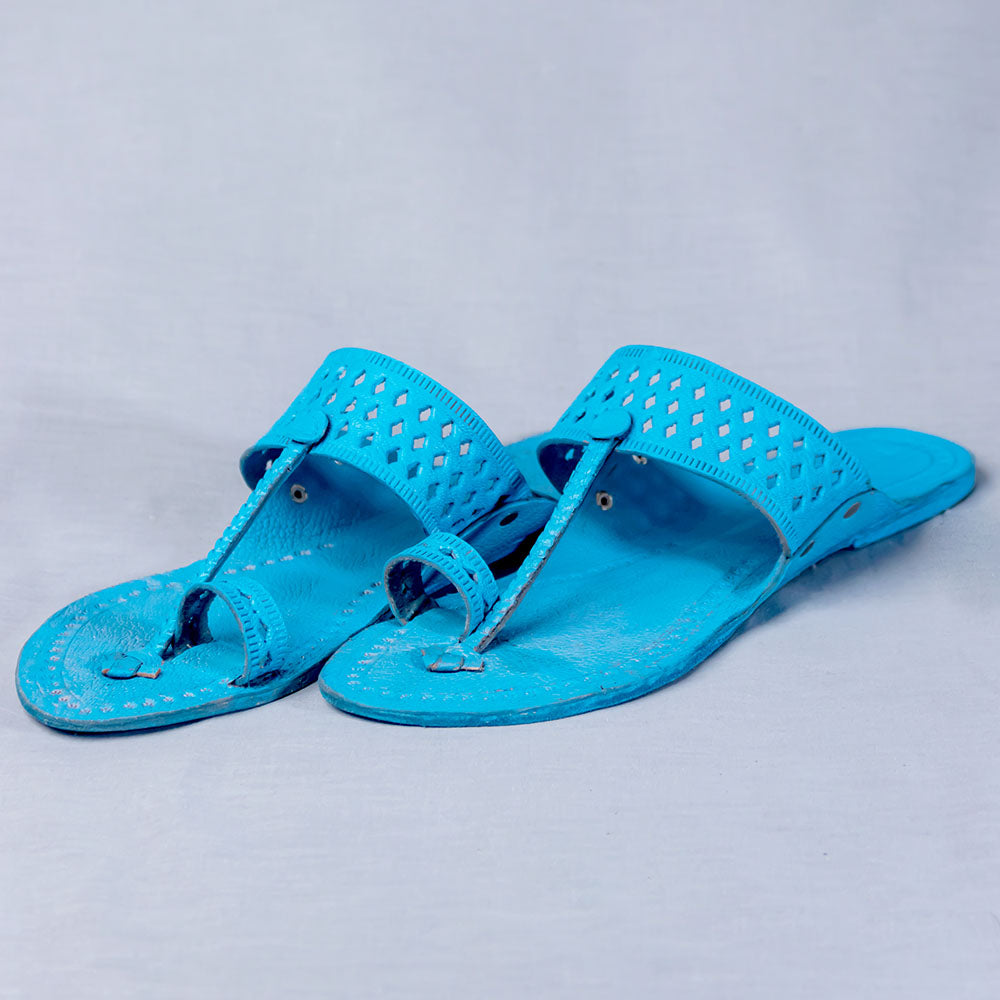 In on sale blue chappal