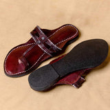 Women's Genuine Leather Kolhapuri Chappal - Radiant Plum Kolhapuri Charm