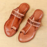 Women's Genuine Leather Kolhapuri Chappal Handcrafted Sandal for women and girls suitable for any ocassion