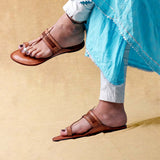 Women's Genuine Leather Kolhapuri Chappal Handcrafted Sandal for women and girls suitable for any ocassion