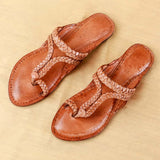 Women's Radiant elegance Kolhapuri Chappal Handcrafted Sandal for women and girls