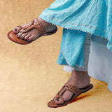 Women's Radiant elegance Kolhapuri Chappal Handcrafted Sandal for women and girls