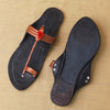 Glimmering Fusion – Black & Bronze Women’s Kolhapuri Chappal