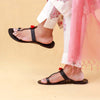 Women's Genuine Leather Kolhapuri Chappal - Black