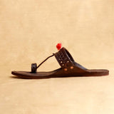 Women's Genuine Leather Kolhapuri Chappal - brown dodge