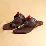 Women's Genuine Leather Kolhapuri Chappal - brown dodge