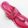 Pink Floral Delight – Women’s Colorburst Kolhapuri Chappal