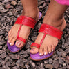 Jambhli Embossed Kapshi Kolhapuri women’s handcrafted chappal
