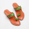 Floral Delight Red-Green – Women’s Kolhapuri Chappal