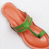 Floral Delight Red-Green – Women’s Kolhapuri Chappal