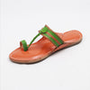 Floral Delight Red-Green – Women’s Kolhapuri Chappal