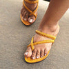Gandhi Kolhapuri women’s traditional handmade leather chappal