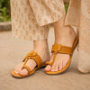 Braided Orange Floral – Women’s Colorburst Kolhapuri Chappal