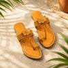 Braided Orange Floral – Women’s Colorburst Kolhapuri Chappal