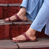 Cross Veni Kolhapuri handmade women’s leather chappal