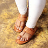 Natural T-Strap Kolhapuri – Women’s Handmade Leather Sandal