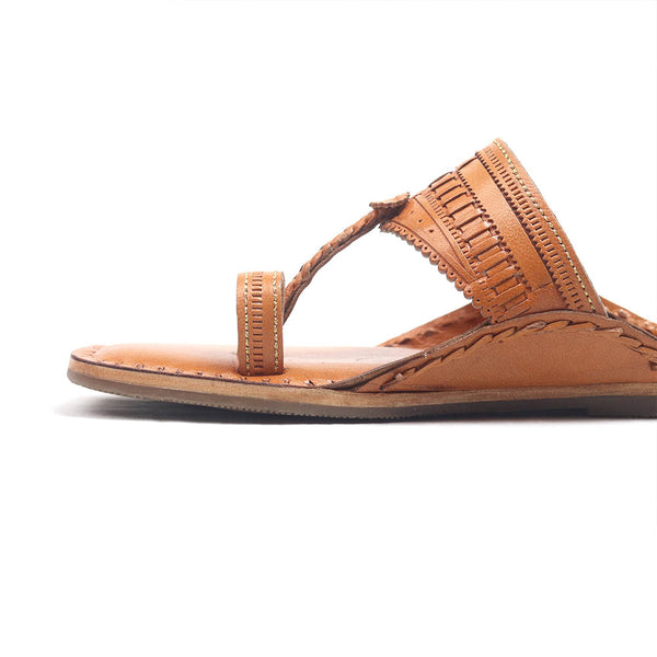 Women's Natural T-Strap Sandals