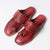Cherry Red T-strap Kolhapuri women’s handmade leather sandal